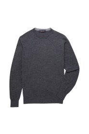 Sweter z dekoltem merynosowym wełny