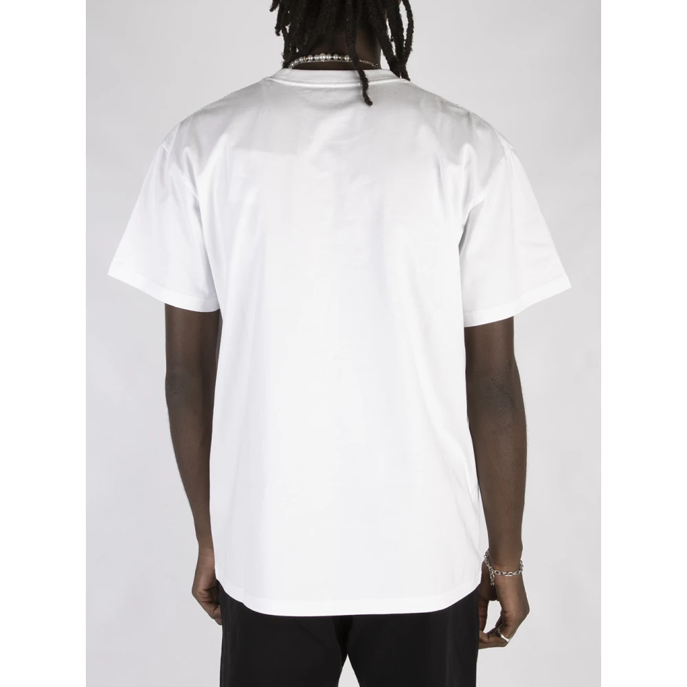 Carhartt WIP Witte T-shirts en Polos met Geborduurd Logo White Heren