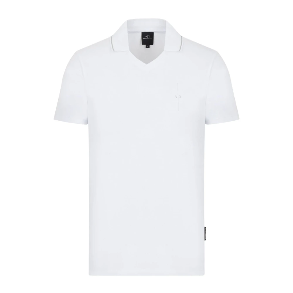 Armani Exchange Witte Polo Shirt met Stretchkatoen White Heren