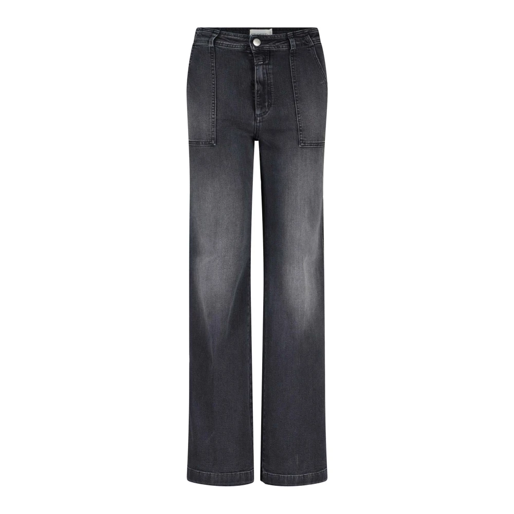 Closed Italiaanse high-waisted straight jeans Gray Dames