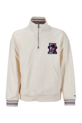 Monogram Tipped 1/4 Zip Sweater