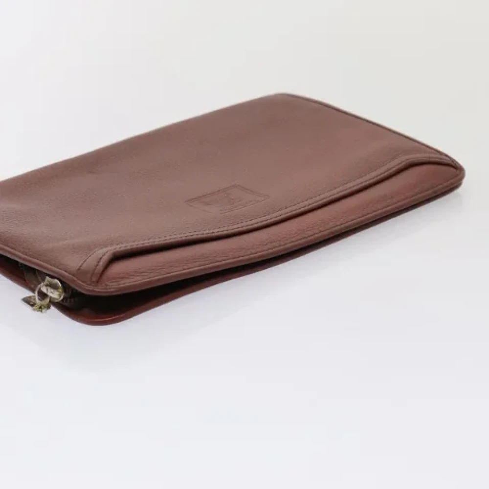 Burberry Vintage Pre-owned Leather clutches Brown Dames