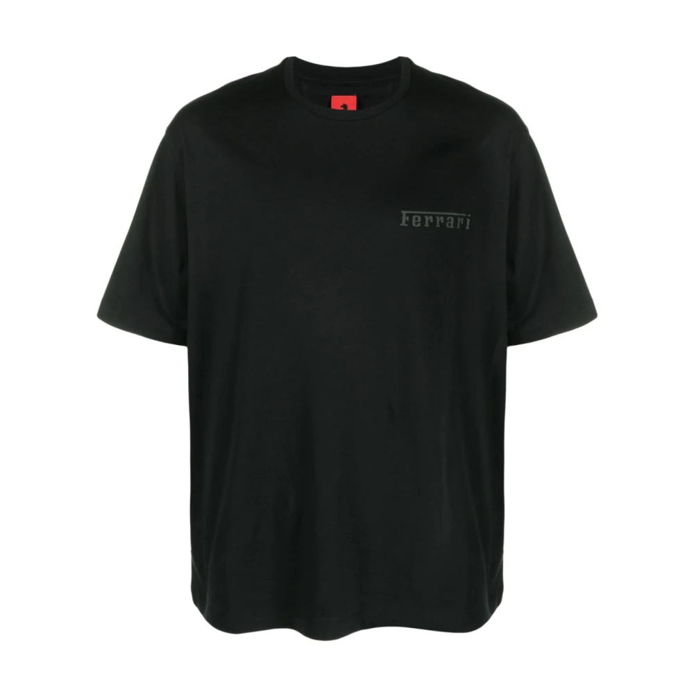 Ferrari Zwart Logo-Print T-Shirt Black Heren