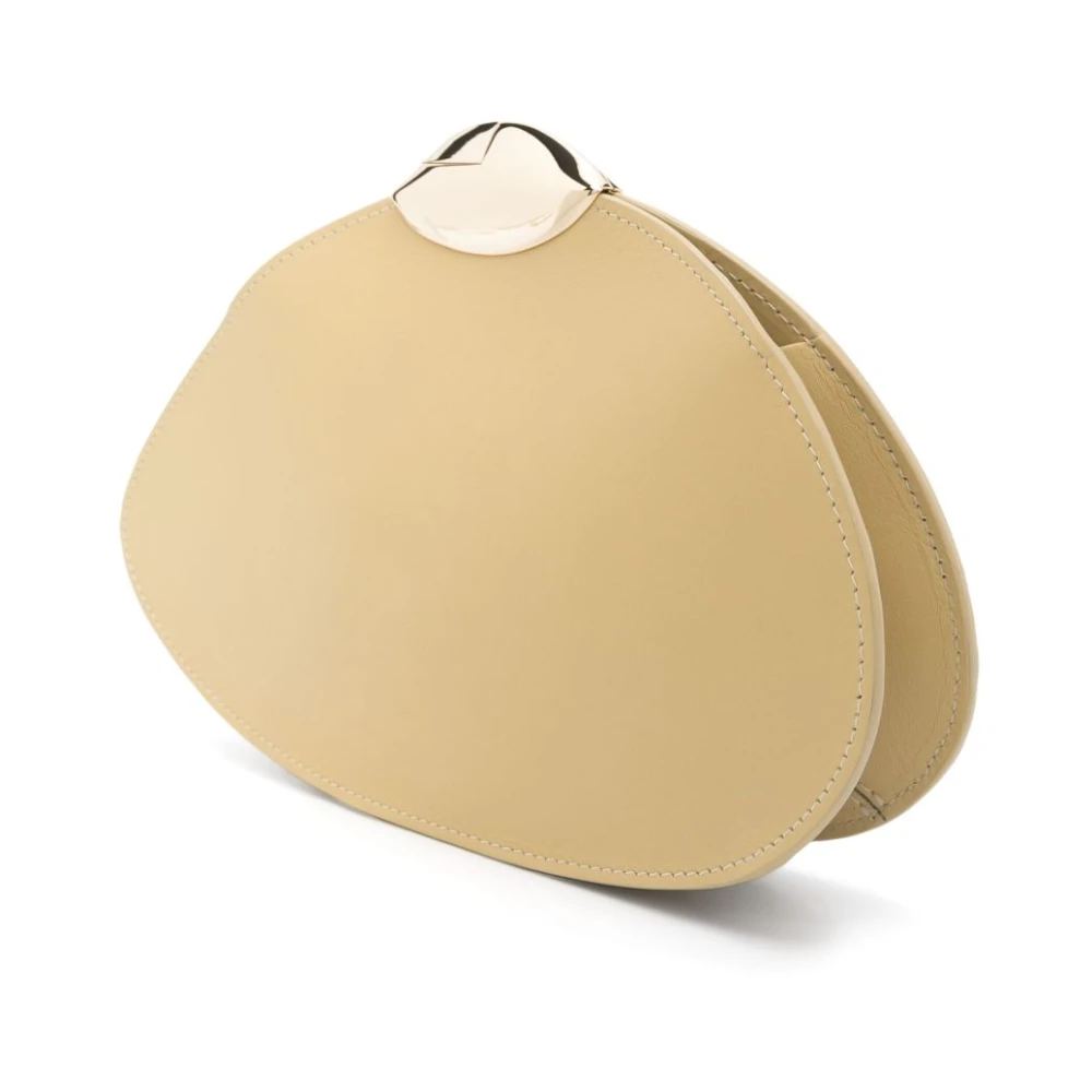Benedetta Bruzziches Gele Schoudertas Elegant Mode Accessoire Brown Dames