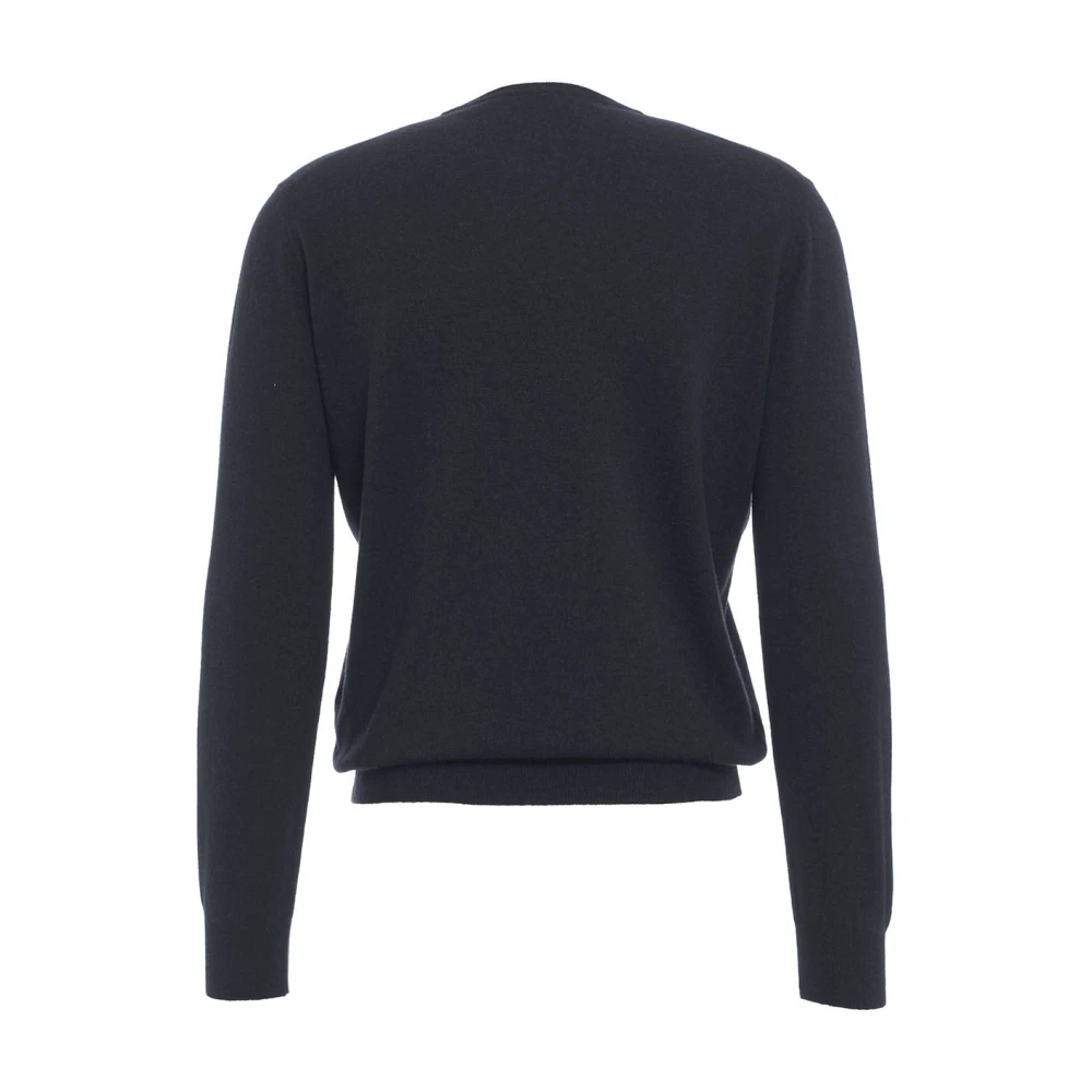 Gender Merino Cashmere Crew Neck Pullover Blue Heren