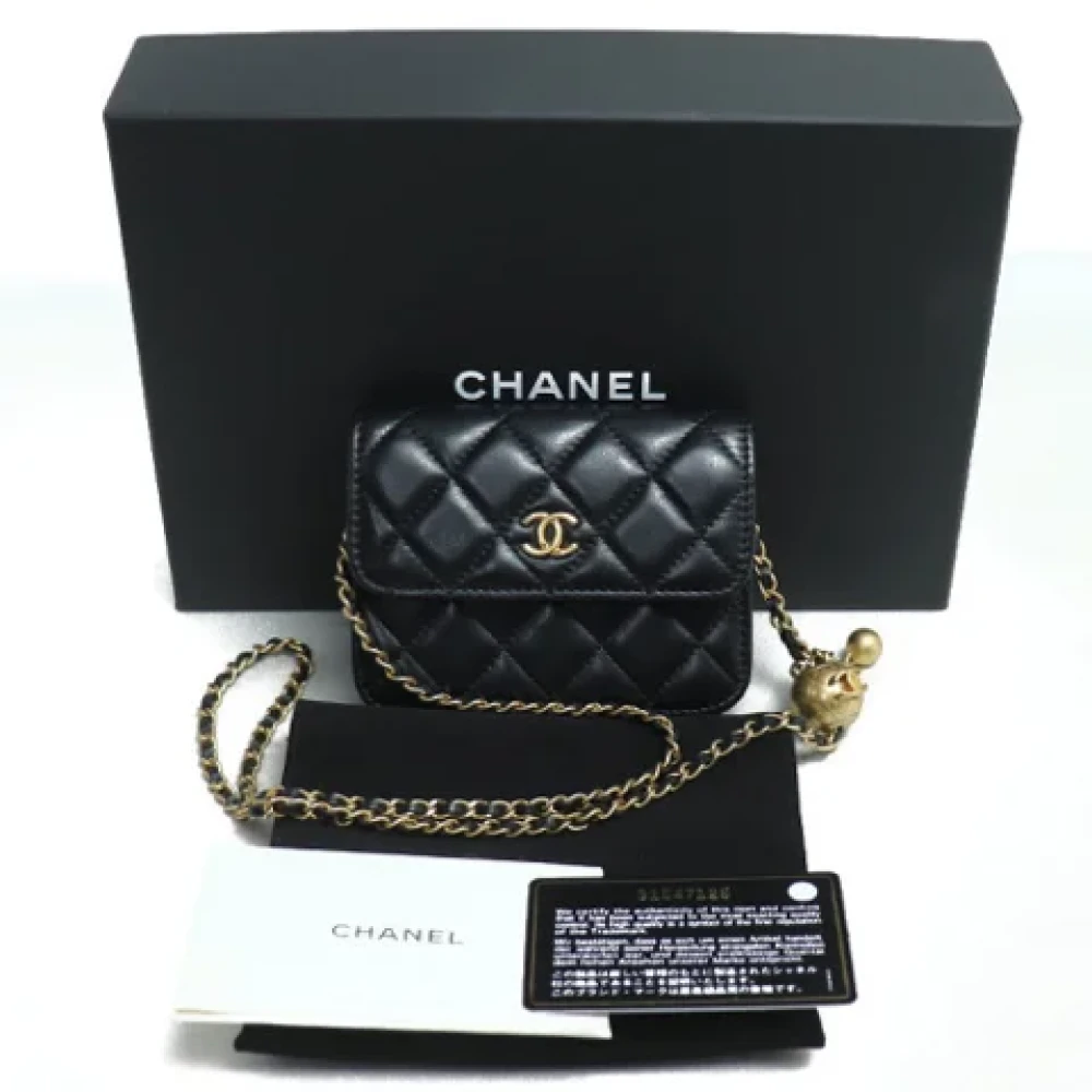 Chanel Vintage Pre-owned Leather chanel-bags Black Dames
