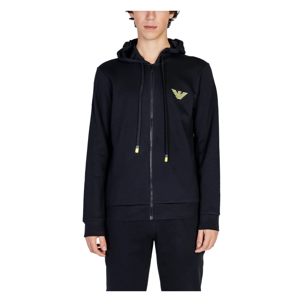 Emporio Armani Heren Sweatshirt Herfst Winter Collectie Black Heren