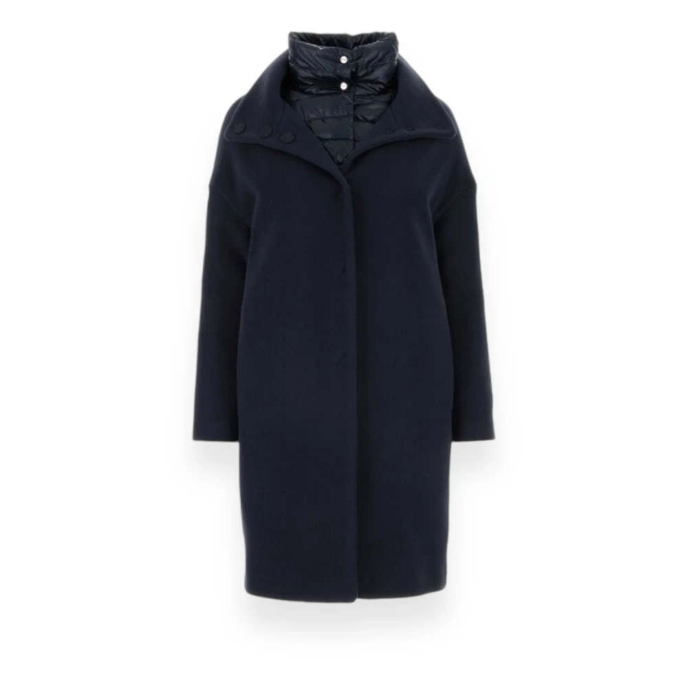 Herno Moderne Dubbele Jas Blue Dames
