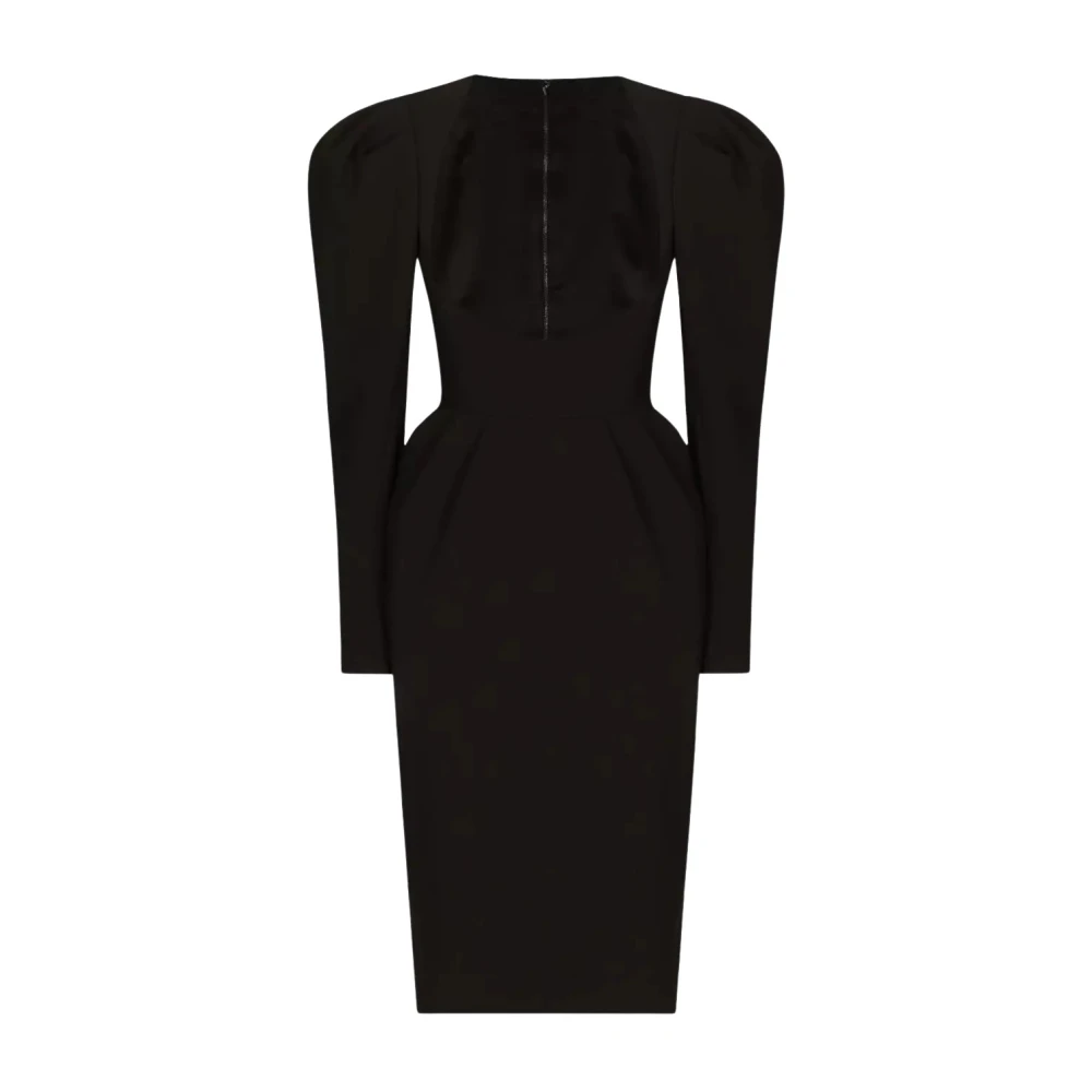Dolce & Gabbana Vrouw Zwart Kleedjes Dames, S, Midi Jurk