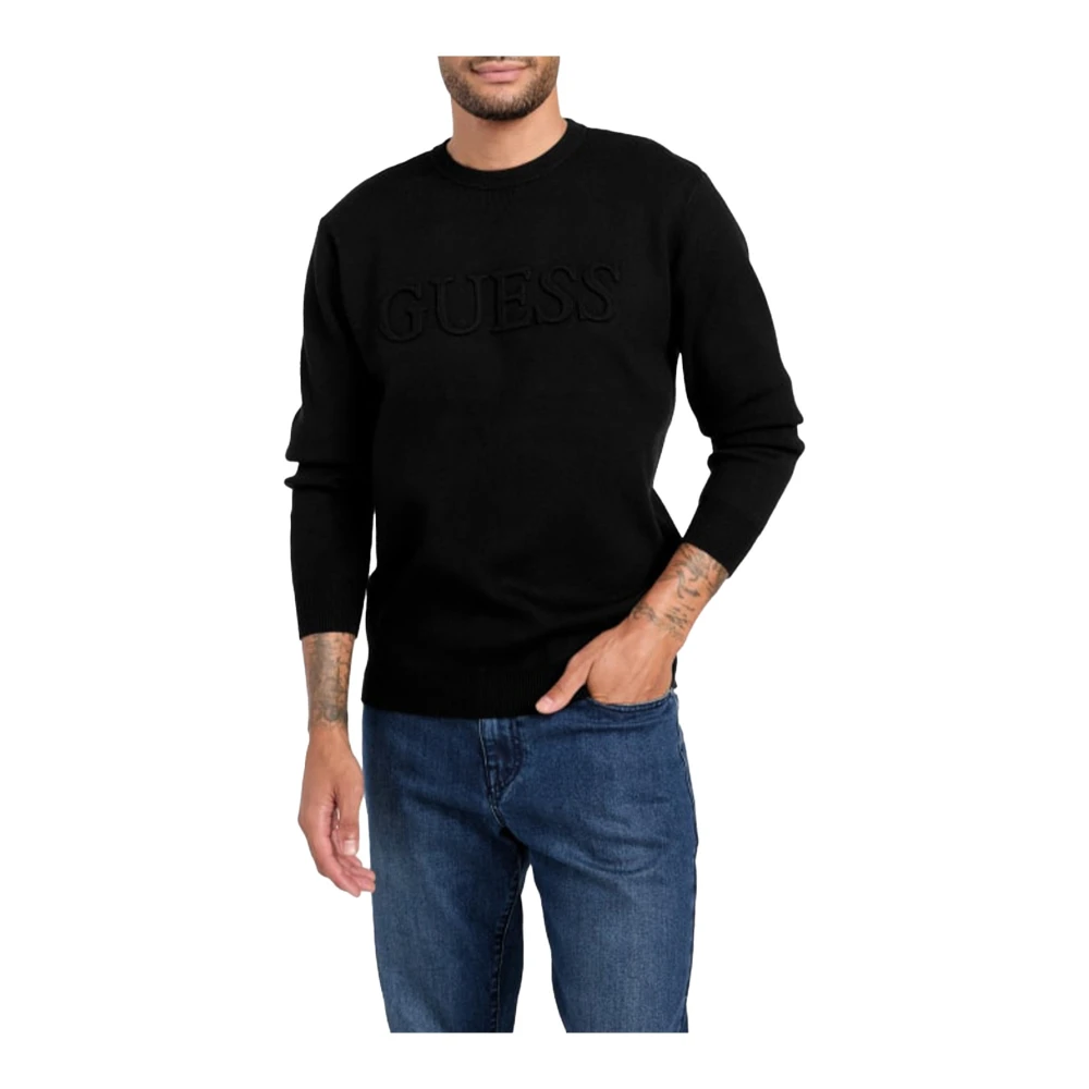 Guess ML Logo Sweatshirt Zwart Black Heren