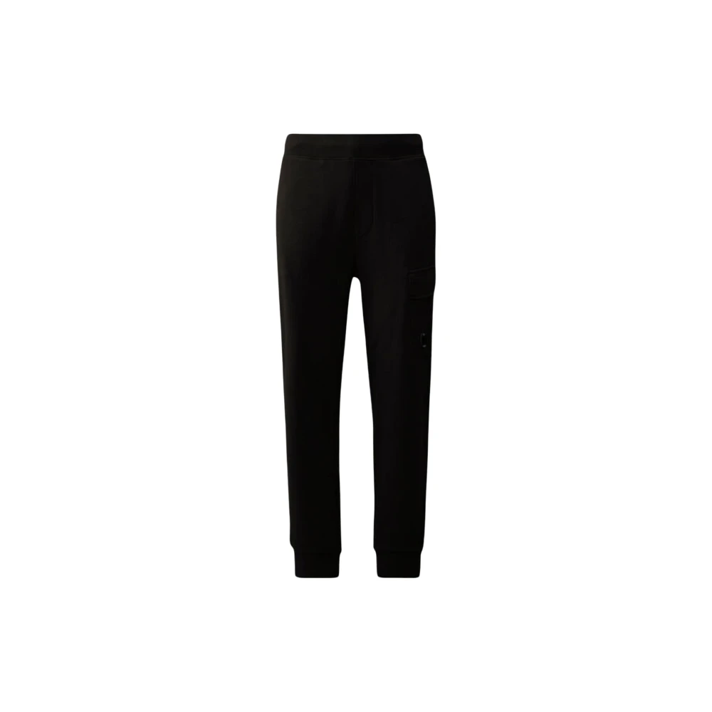 C.P. Company Verhoogde Fleece Cargo Sweatpants Black Heren