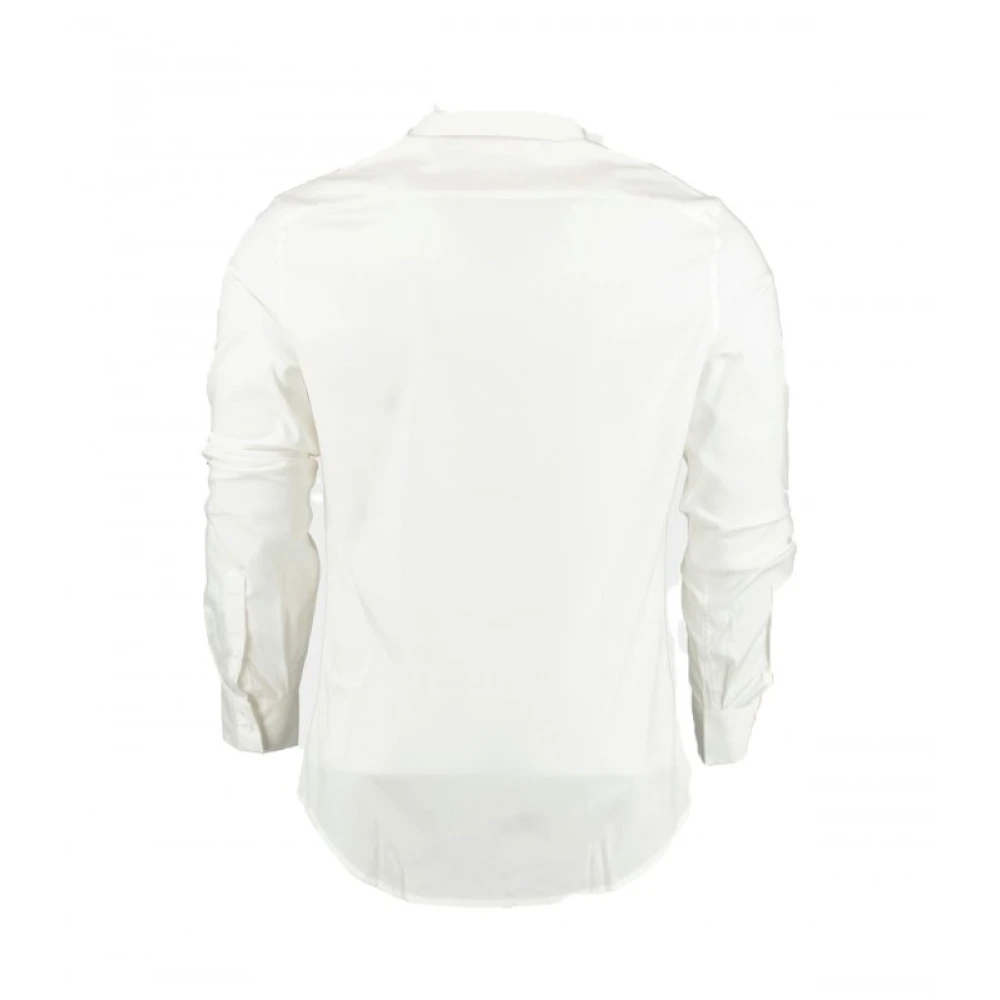 Armani Elegante Overhemd met Lange Mouwen White Heren