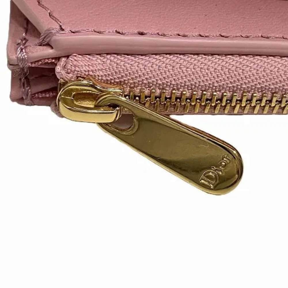 Dior Vintage Pre-owned Leather wallets Pink Dames