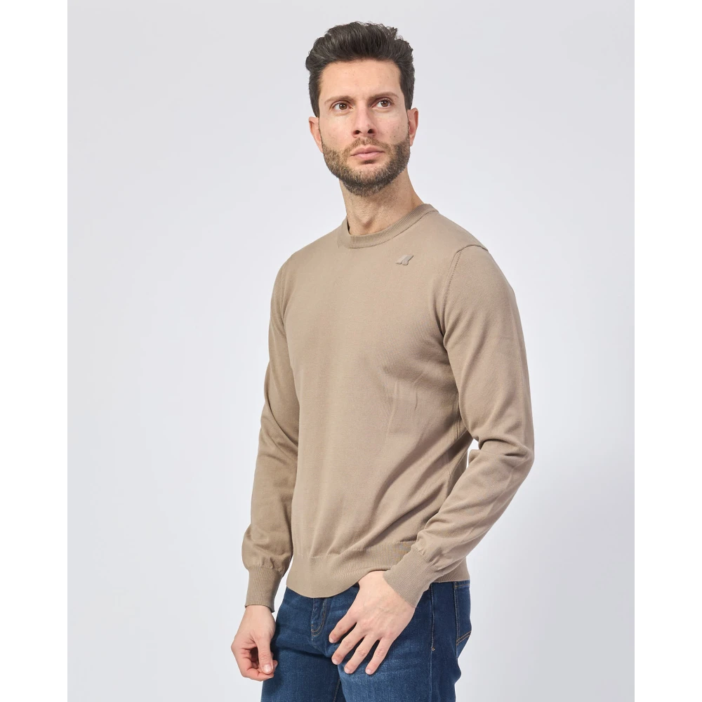 K-way Beige Crewneck Sweater Beige Heren