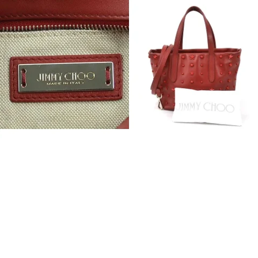 Jimmy Choo Pre-owned Fabric handbags Red Dames