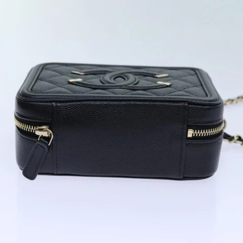 Chanel Vintage Pre-owned Leather shoulder-bags Black Dames
