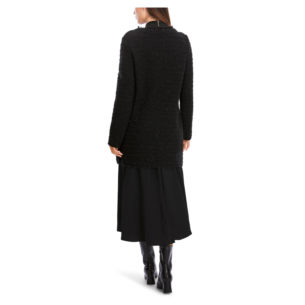 Marc Cain Bouclé Gebreide Vest Black Dames