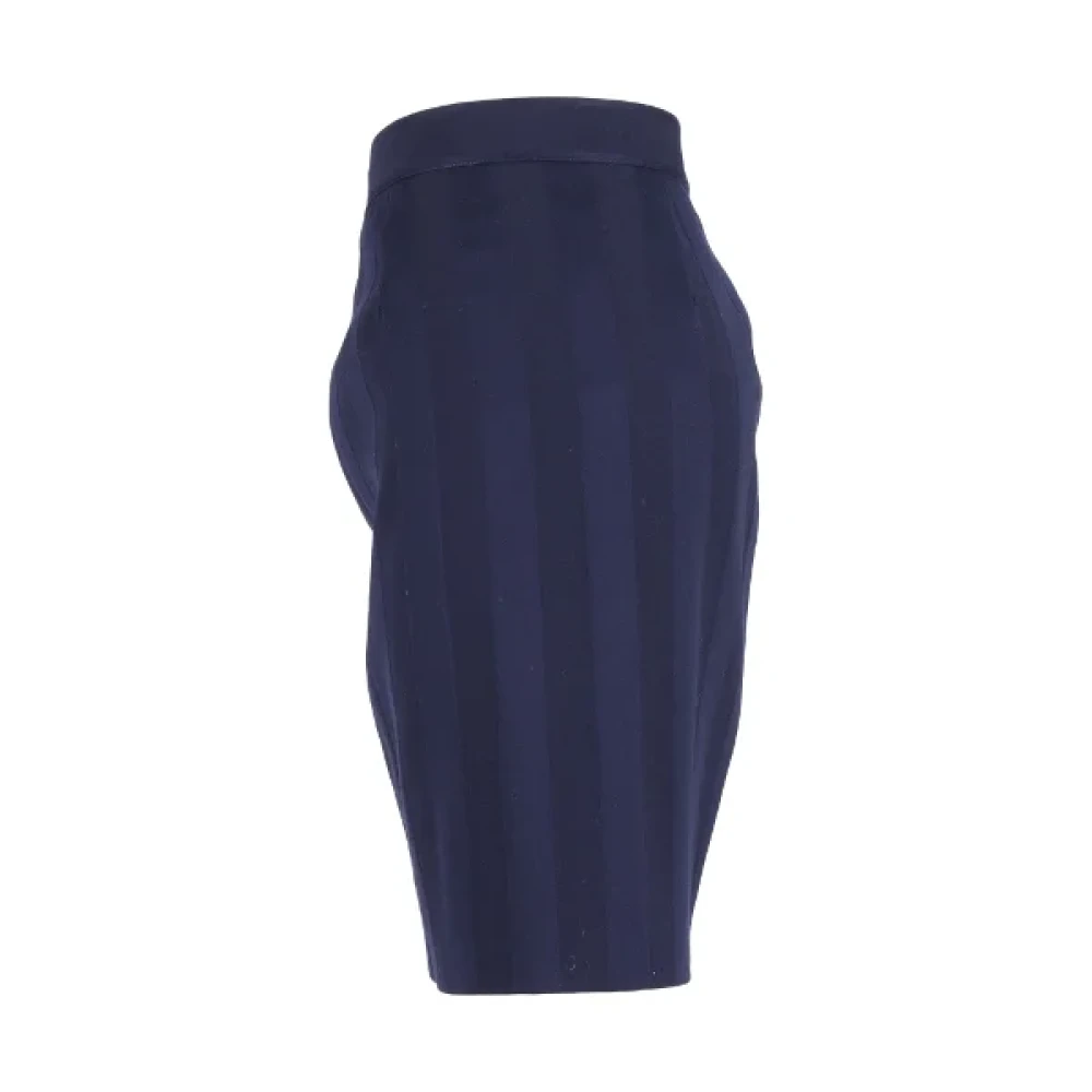 Mugler Pre-owned Wool bottoms Blue Dames