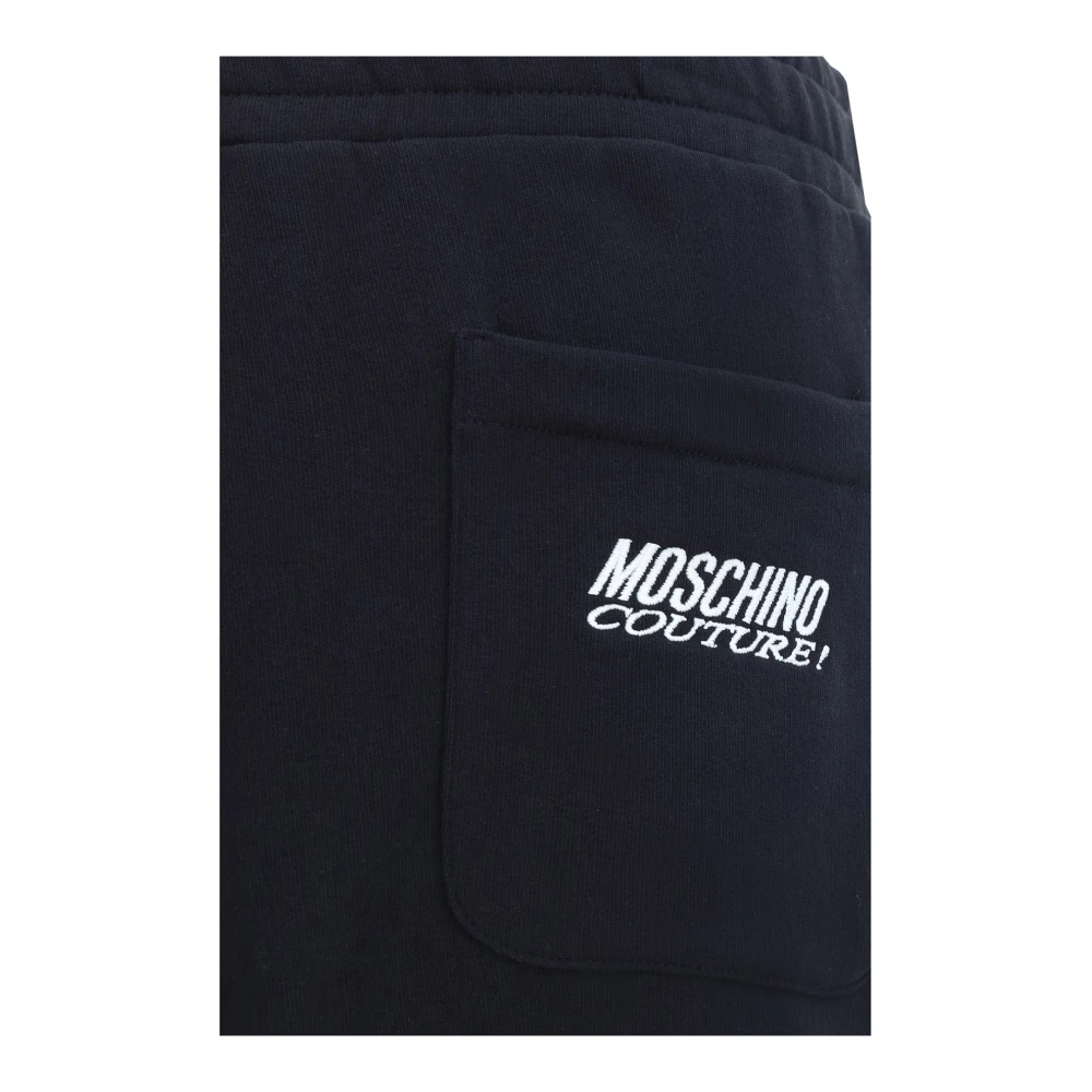 Moschino Zwarte Katoenen Regular Fit Broek Black Heren