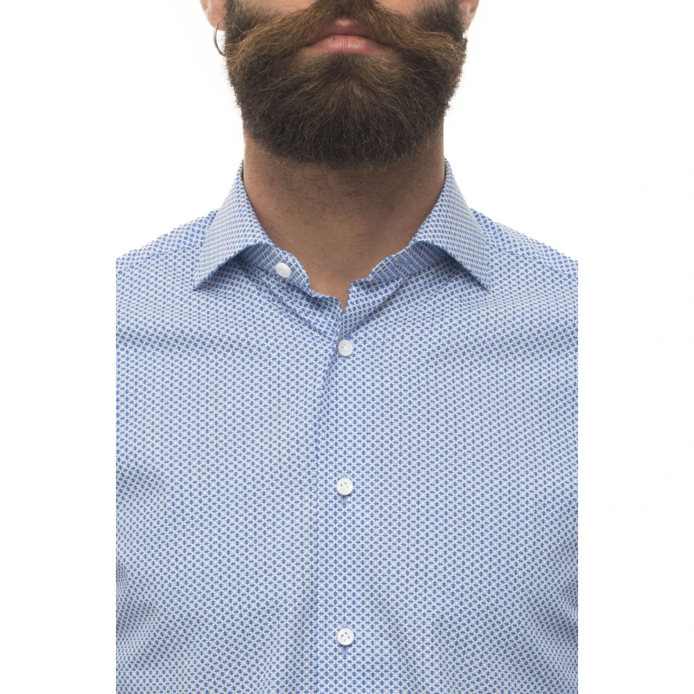 Càrrel Geometrische Fantasie Franse Hals Shirt Multicolor Heren