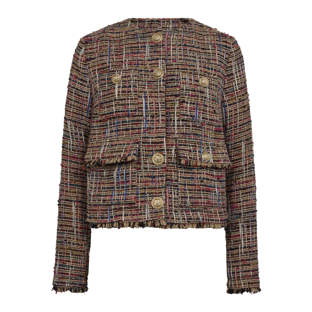 MOS MOSH Flora Tex Jacket in Garnet Multicolor Dames