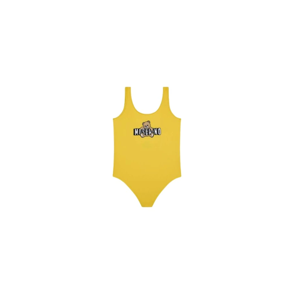 Moschino Yellow Kids Swimsuits, Female, 8 Y, Teddy Bear Lycra One-Piece Swimsuit
