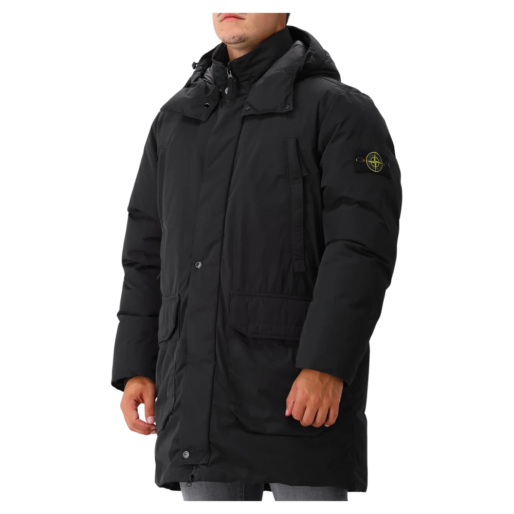 Stone Island Donsblouson Parka met hoogwaardige veren Black Heren