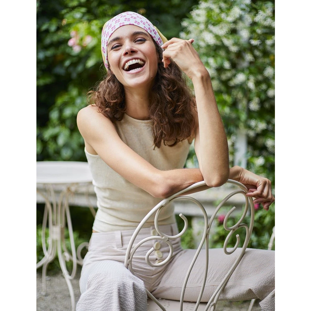 Ines De La Fressange Paris Gouden Neckerchief Top Beige Dames