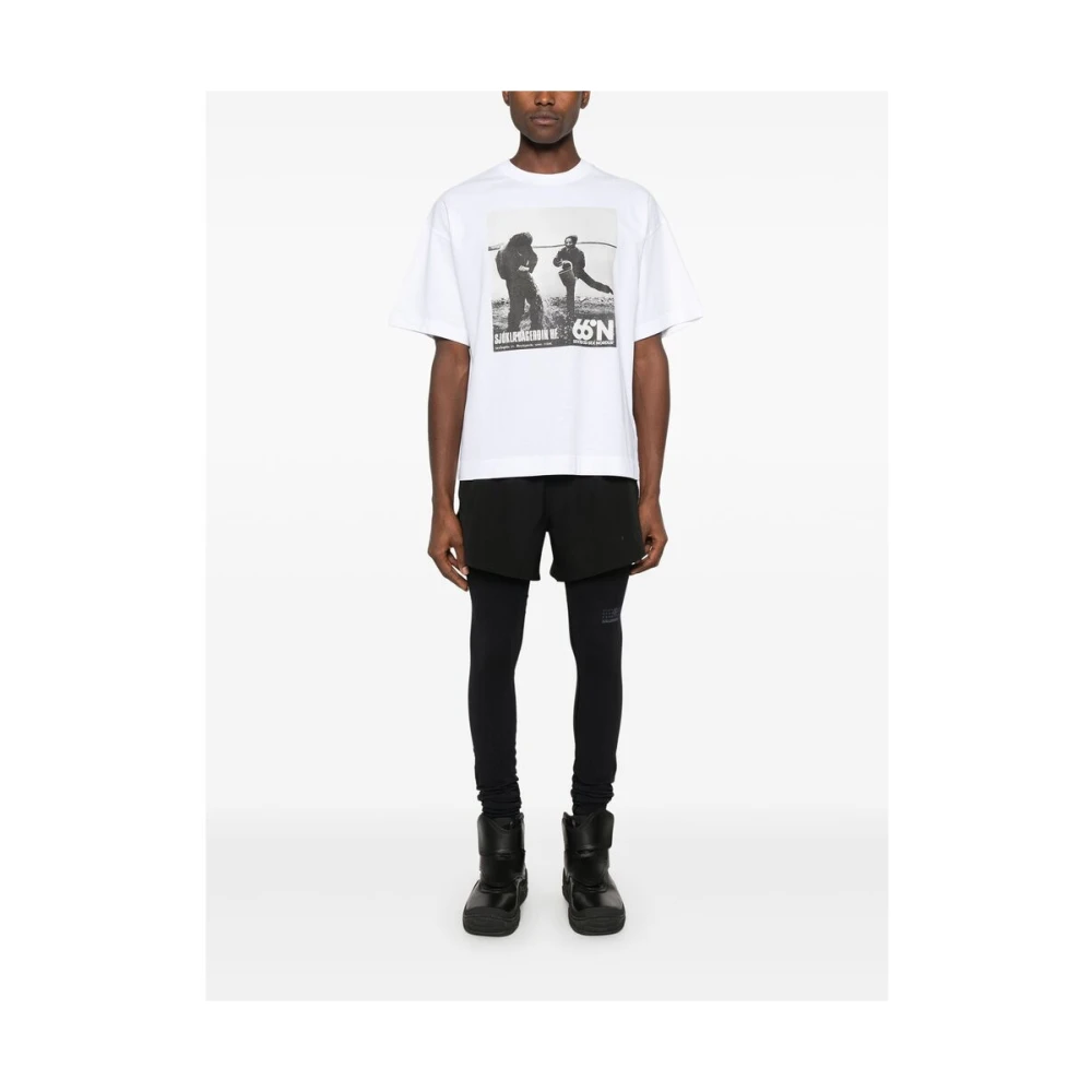 MM6 Maison Margiela Zwarte naadloze skinny leggings met logoprint Black Heren