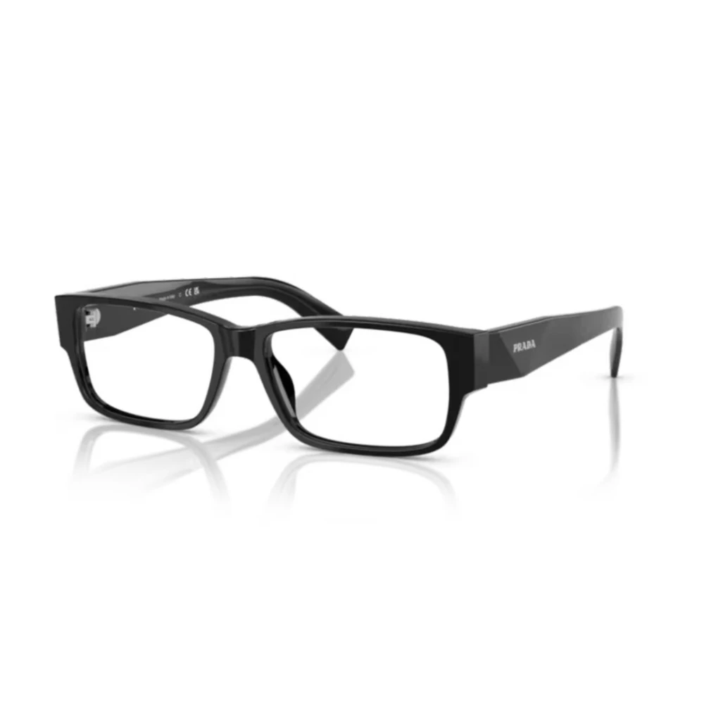 Prada Unisex Svart Rectangle Optical Frame