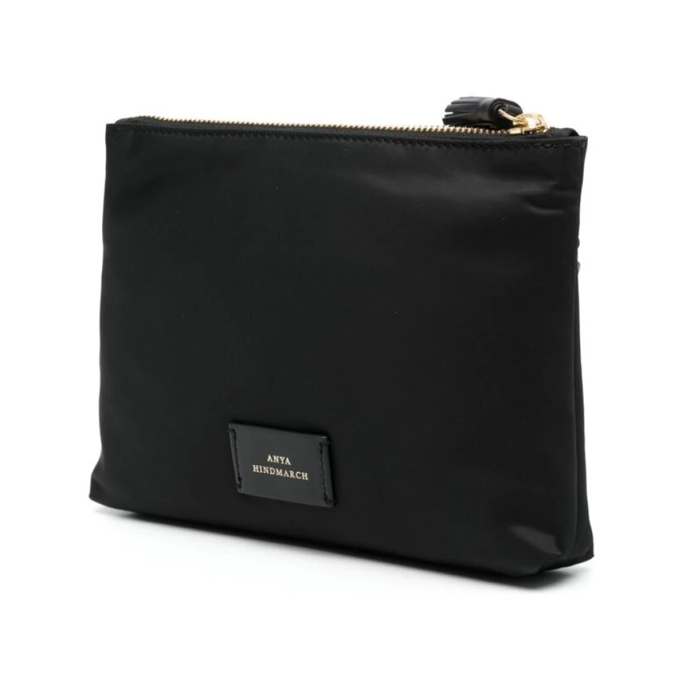Anya Hindmarch Zwarte Econyl Ooglap Tas Black Dames