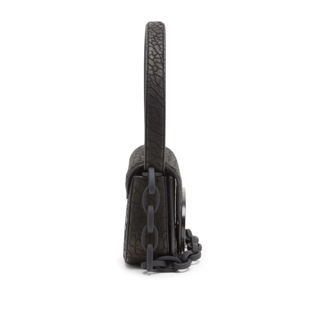 Diesel Mat Effect Kettinghandvat Schoudertas Black Dames