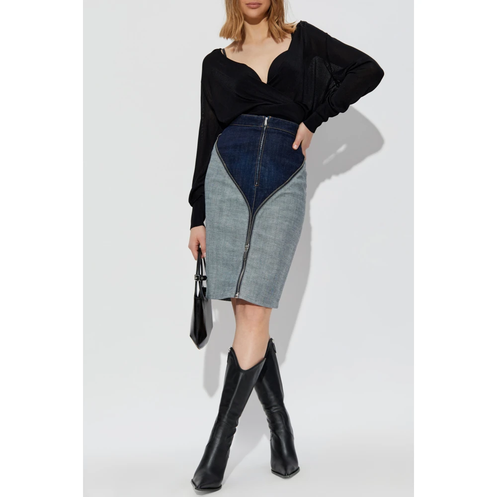 Dsquared2 V-hals trui Black Dames