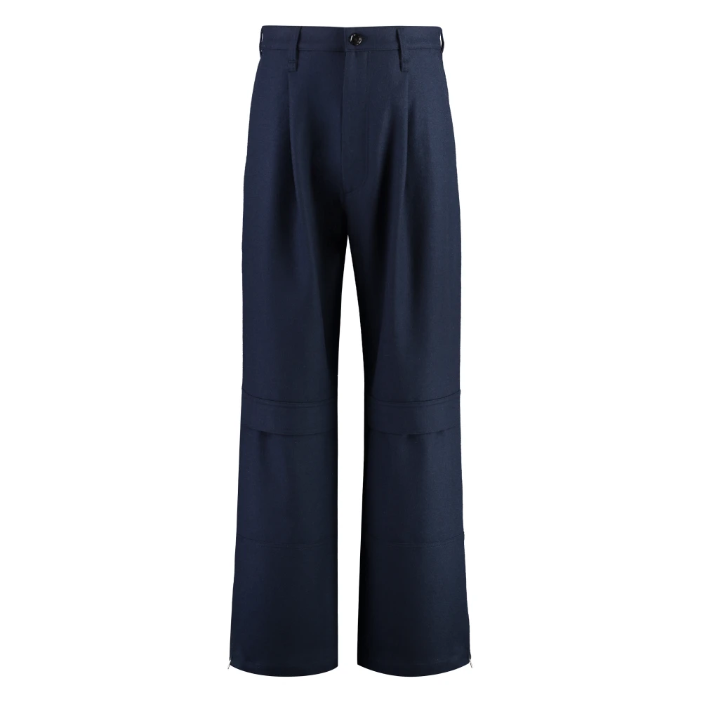 Ami Paris Wollen broek met achterzakken Blue Heren