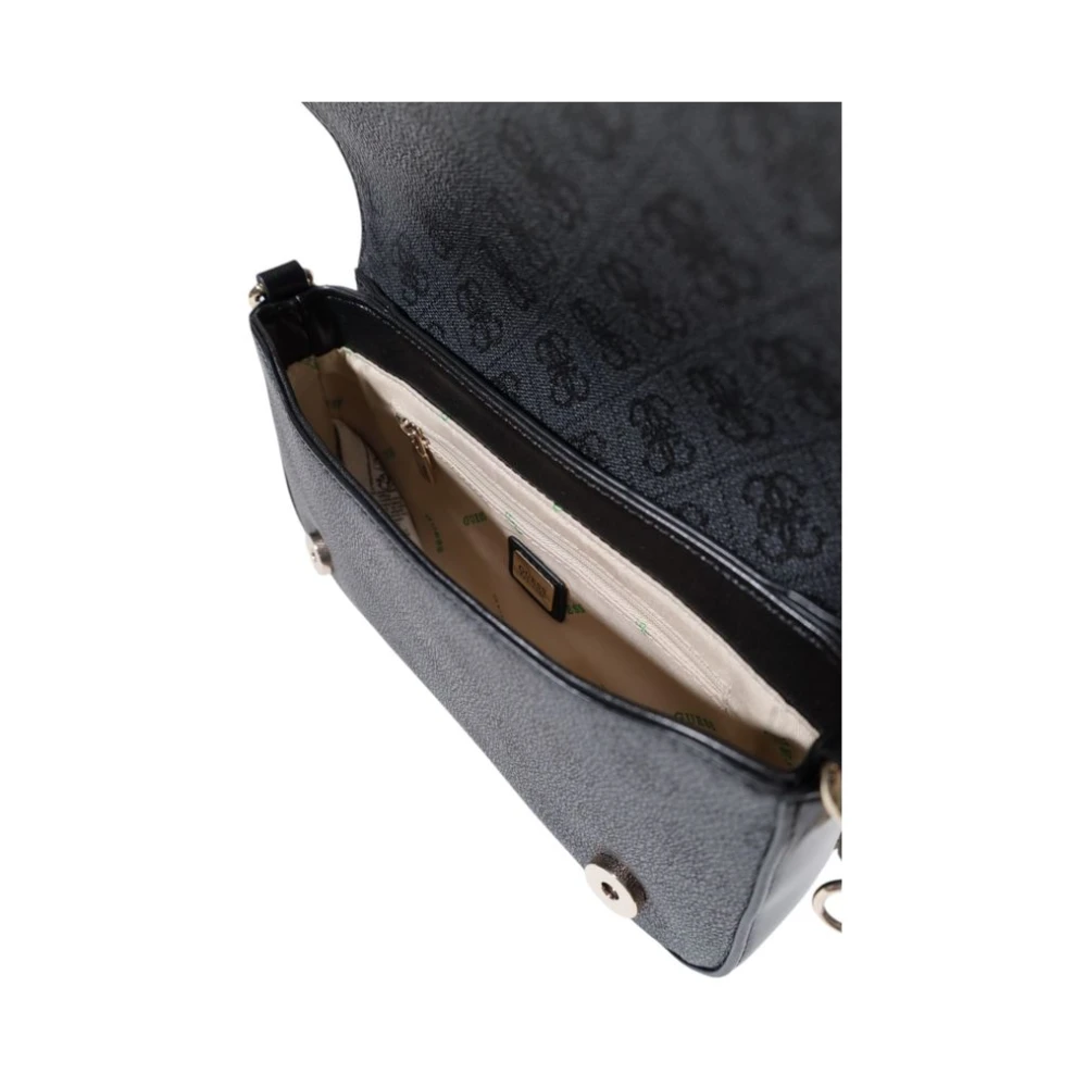 Guess Zwarte Polyethyleen Handtas Herfst Winter Collectie Black Dames