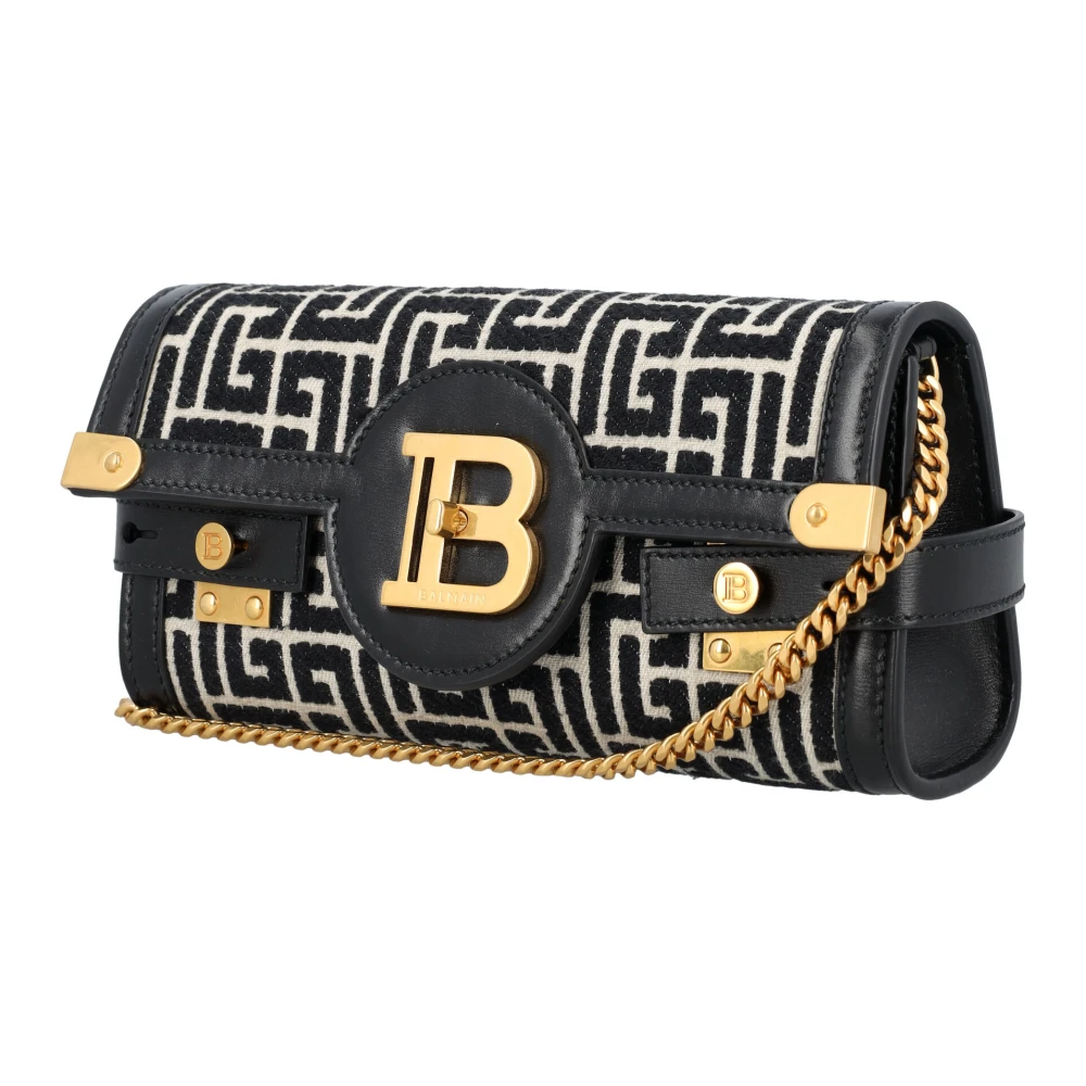 Balmain Monogram B-Buzz Pouch Dames Handtas Black Dames