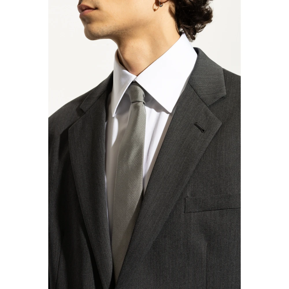 Moschino Zijden das met kenmerkend berenmotief Gray Heren