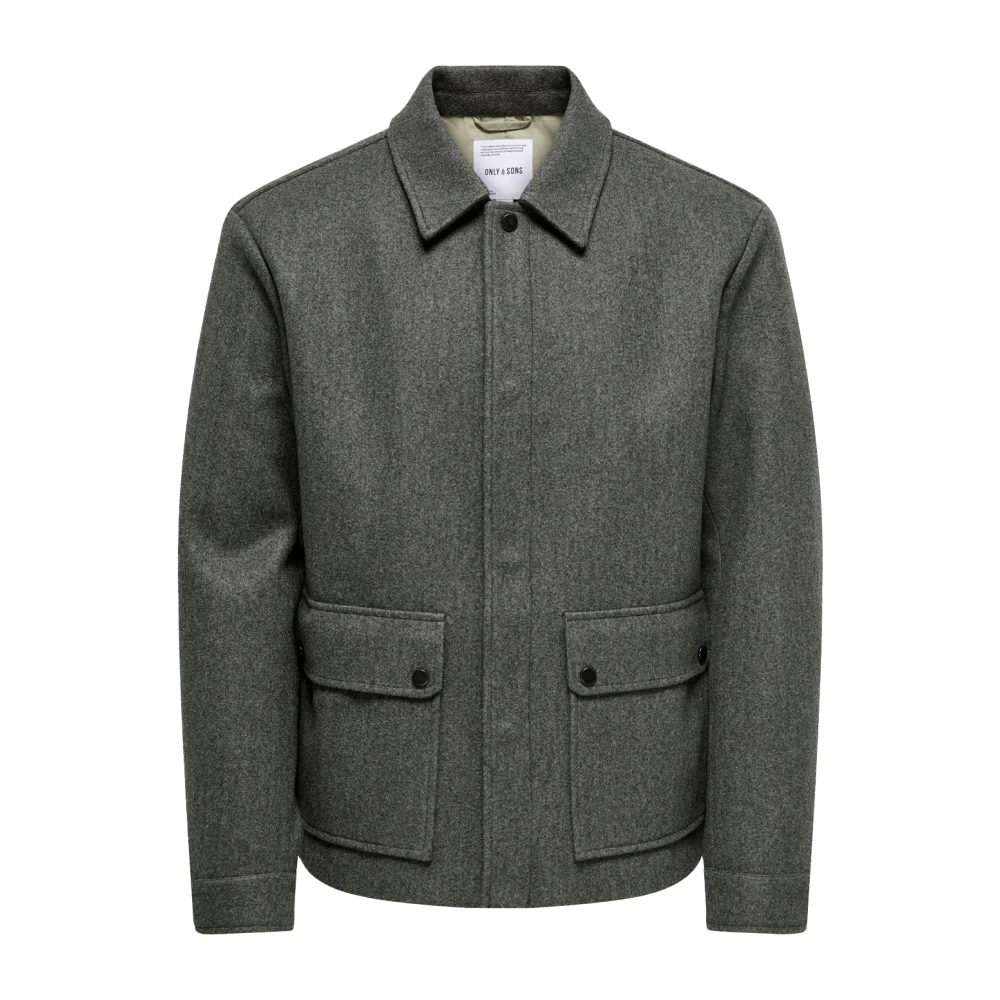 Only & Sons Casual Overhemd voor Mannen Gray Heren