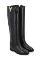 black-leather-boot-with-faceted-metal-v