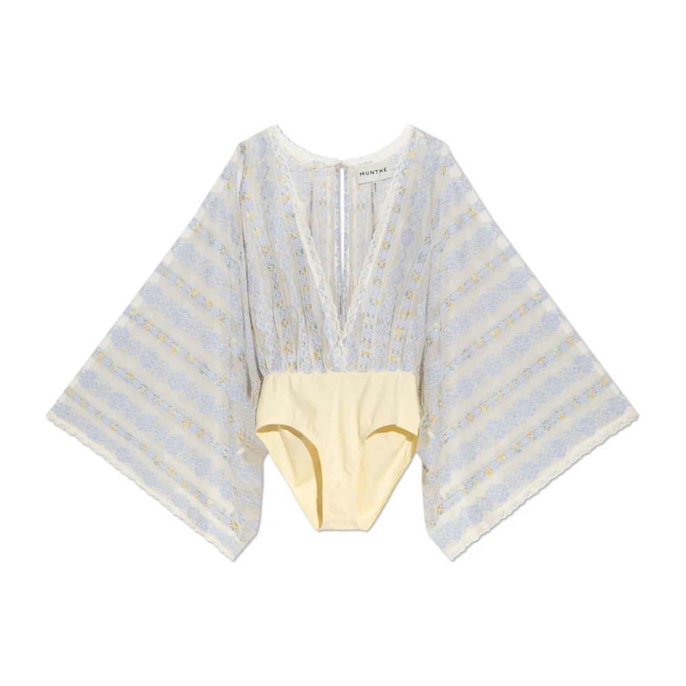 Munthe Bloemmotief body Sycha Blue Dames