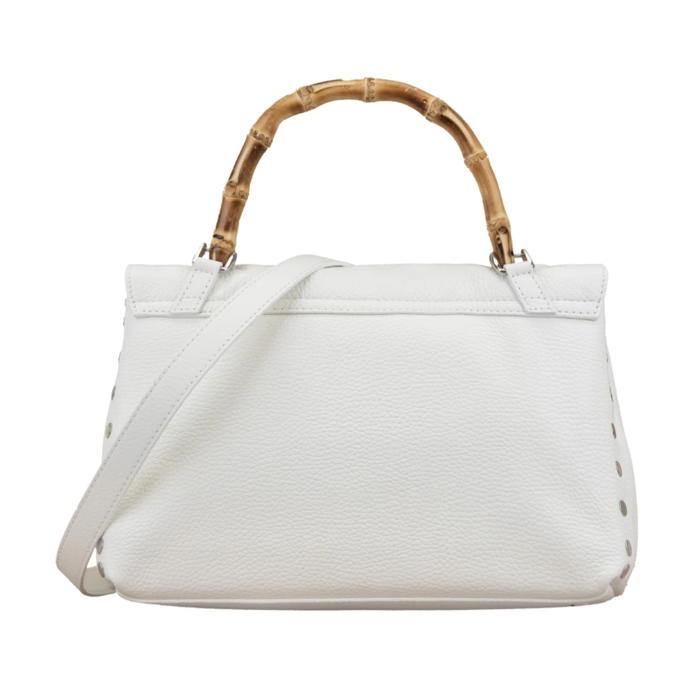 Zanellato Leren schoudertas voor dames Girello White Dames