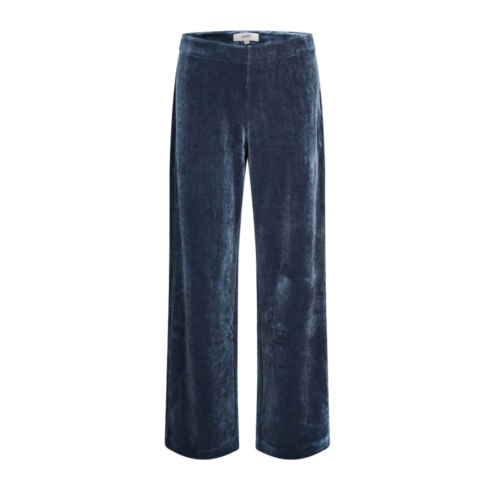 MbyM Blauwe Velours Broek Kelita Blue Dames