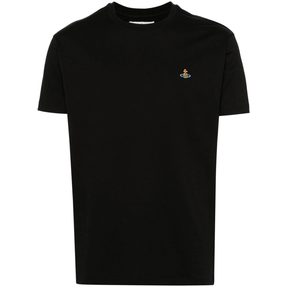 Vivienne Westwood Zwarte Katoenen Orb Logo T-shirts Black Dames