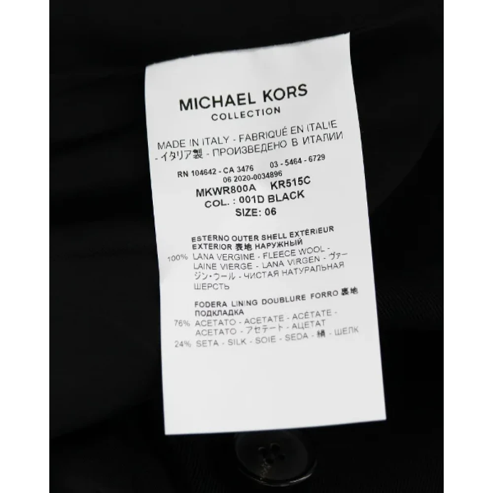 Michael Kors Pre-owned Wool outerwear Black Dames