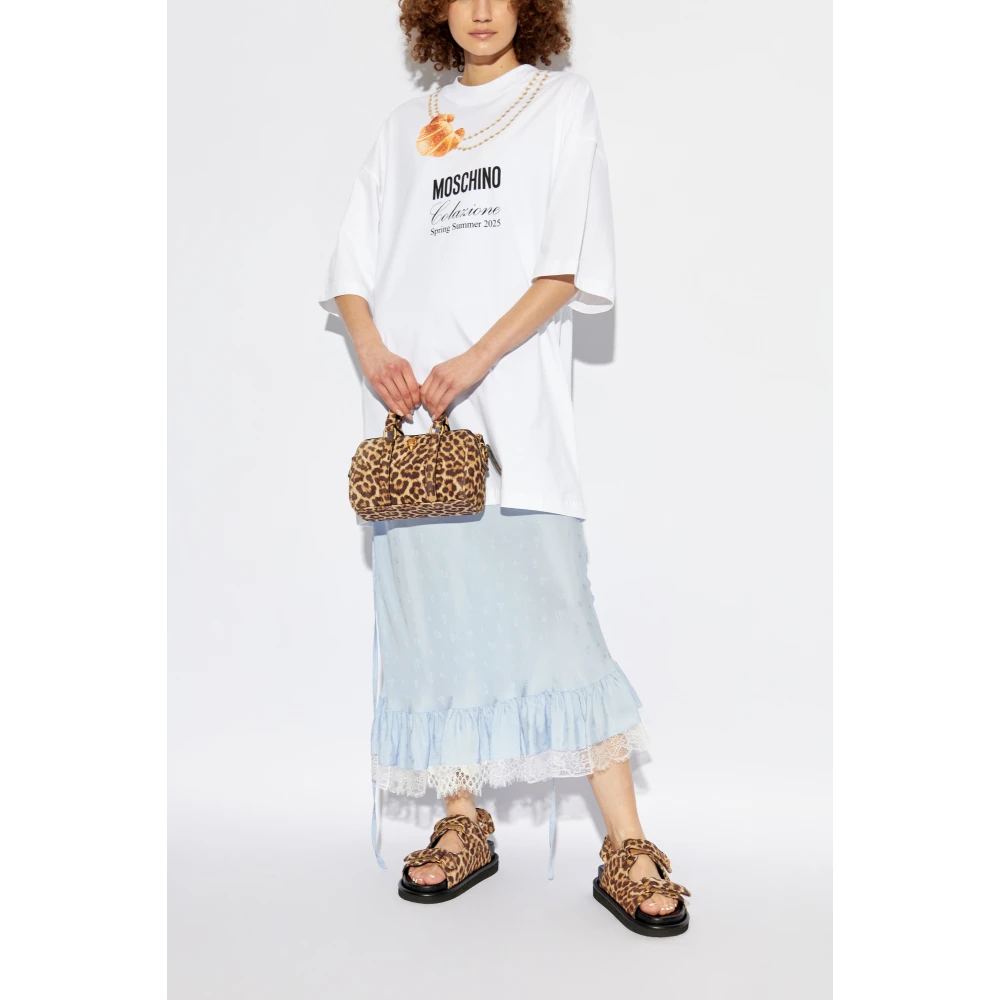 Moschino Jurk met print White Dames