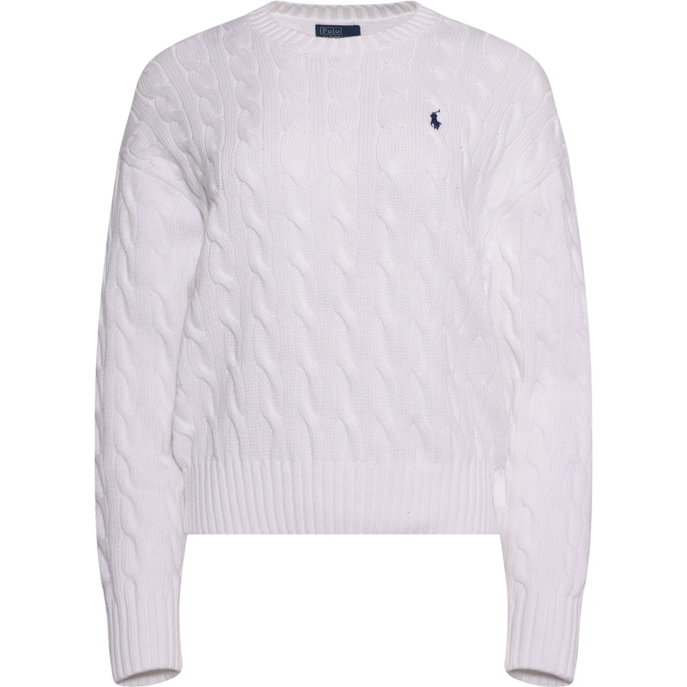Polo Ralph Lauren Women's White Round-Neck Knitwear