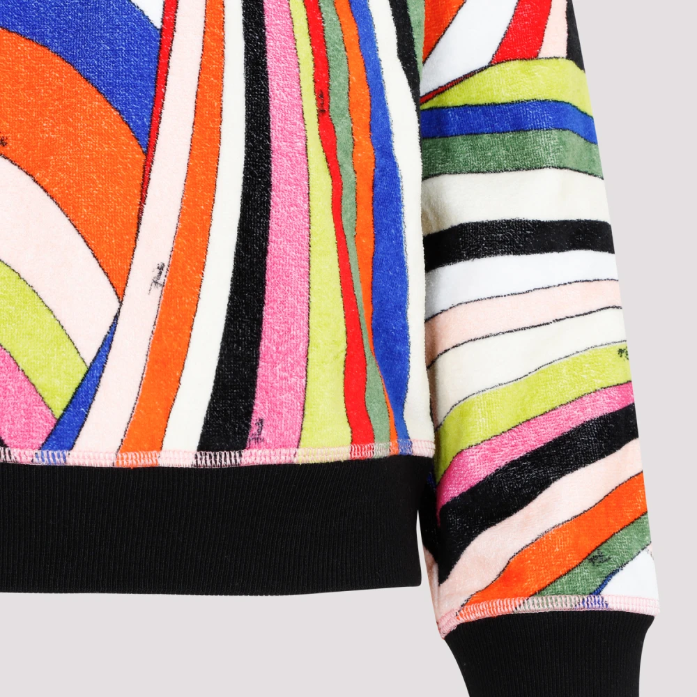 EMILIO PUCCI Vintage Multicolor Katoenen Sweatshirt Multicolor Dames