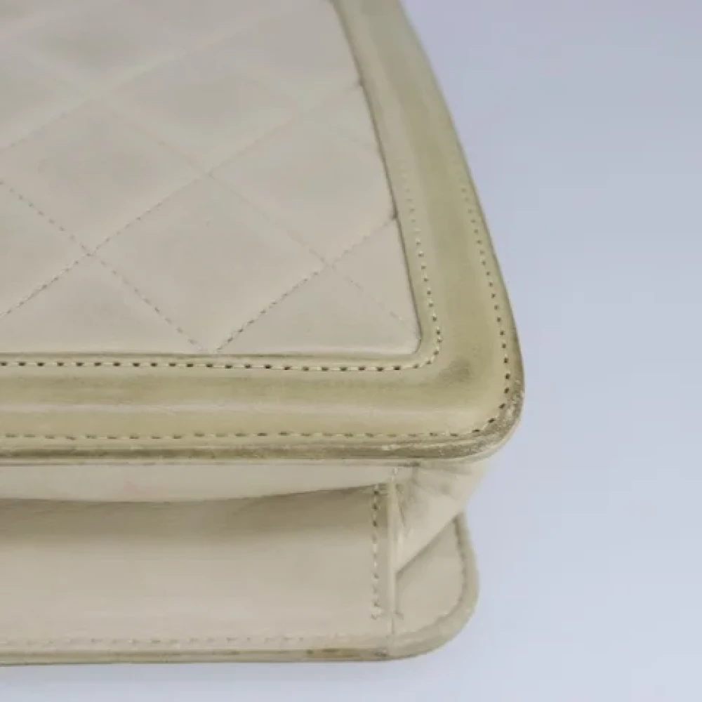 Chanel Vintage Pre-owned Leather chanel-bags Beige Dames