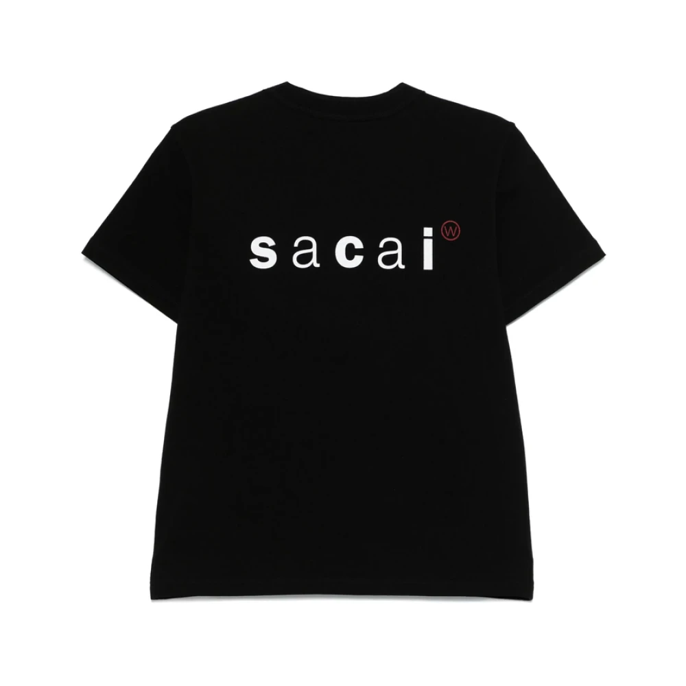 Sacai - Tops > T-Shirts - Black - Sacai - Modalova