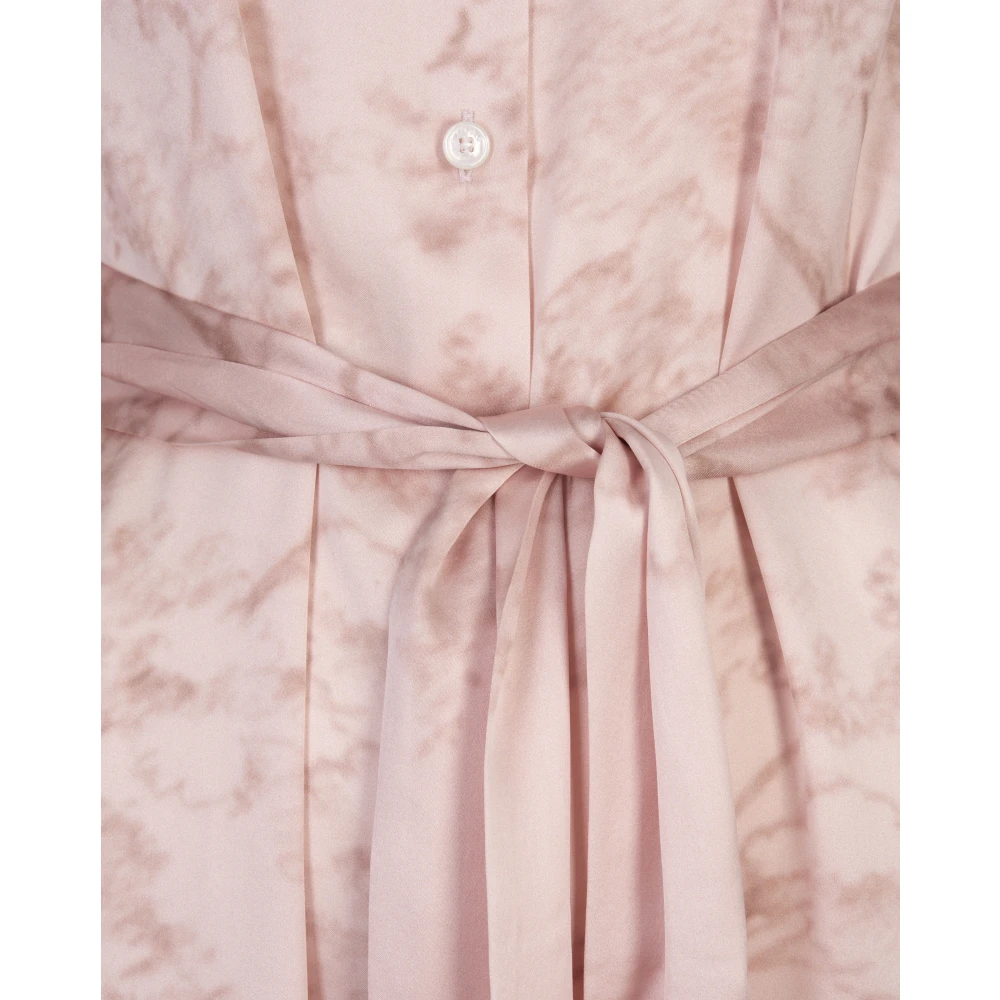 Kiton Zijden Roze Sjaal Pink Dames